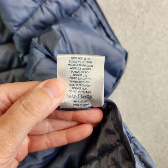 Simply Southern Vest Mens S Blue Two Tone Puffer Quilted Western Cowboy Ranch - Picture 10 of 14